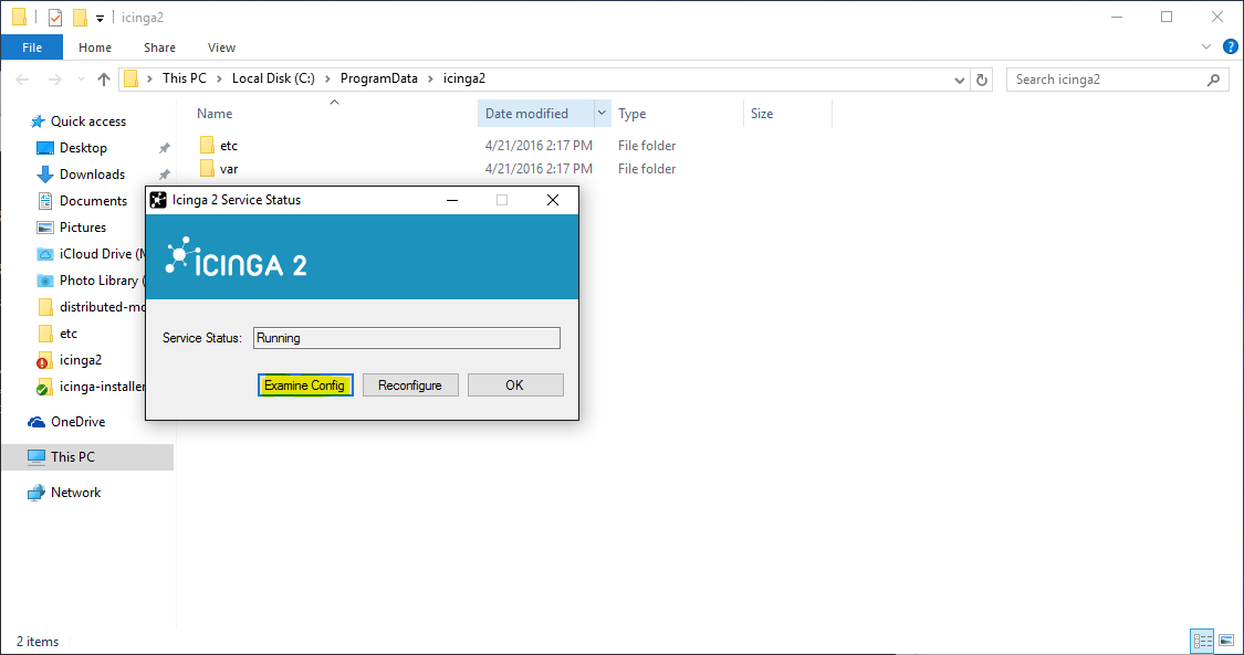 Icinga 2 Windows Setup